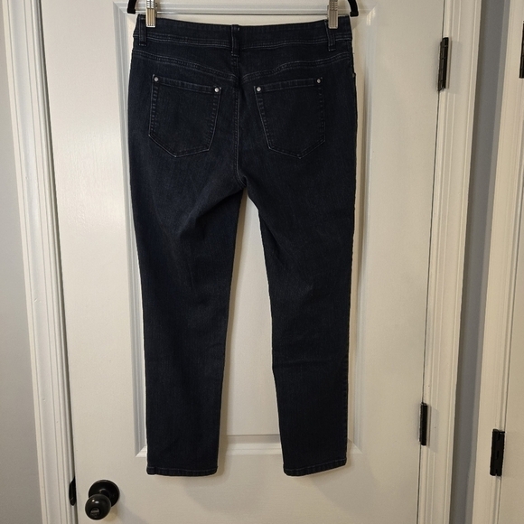 Fabulously slimming by Chicos, ankle jeans size 0 Dark Wash - Picture 2 of 15